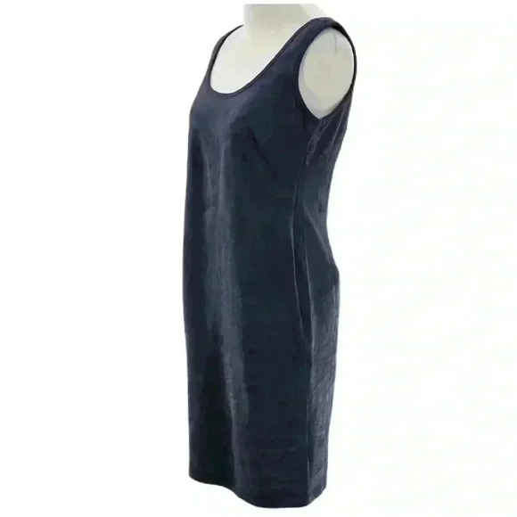 New Philosophy womens dress size 6 navy blue micro suede vegan pencil midi - Picture 5 of 15